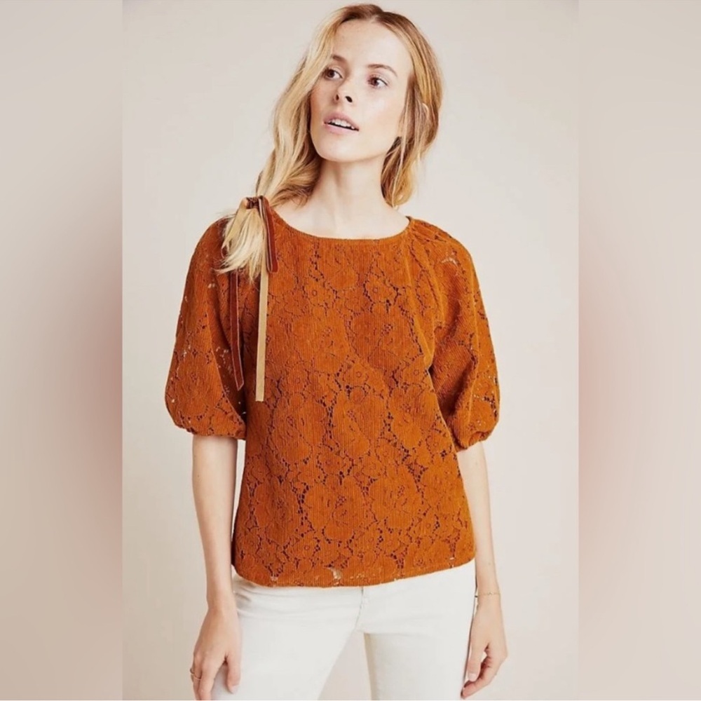 Anthropologie Dolan Norah Floral Corduroy
Blouse Size S